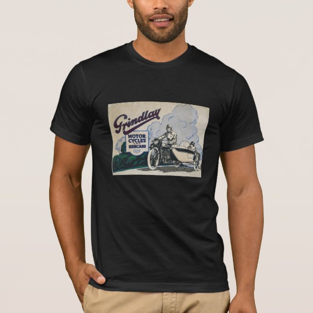 GRINDLAY-MOTORCYKEL & SIDECARS. TEE (Framsida)