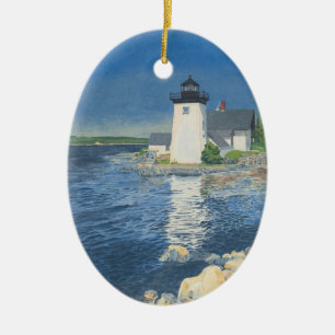 Grindle Point fyr Julgransprydnad Keramik