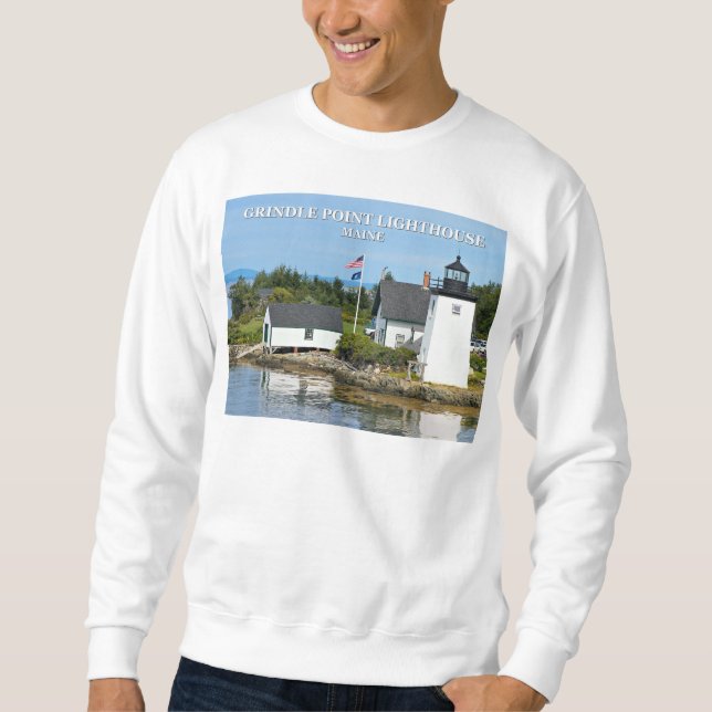 Grindle Point fyr, Maine Sweatshirt (Framsida)