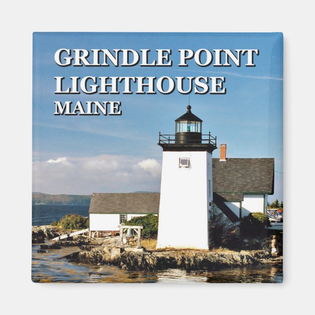 Grindle Point Light, Maine Magnet (Framsidan)