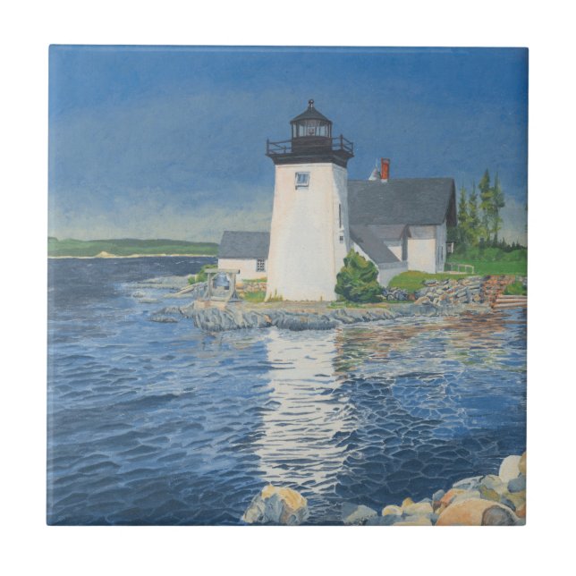 Grindle Point Lighthouse Kakelplatta (Framsidan)