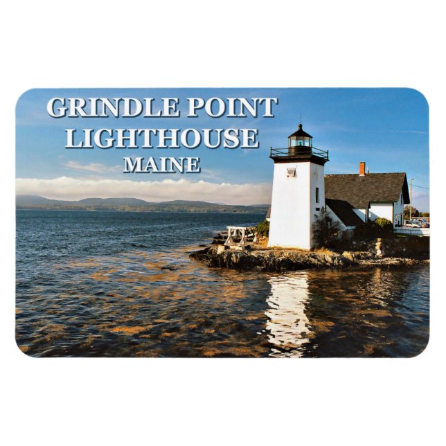 Grindle Point Lighthouse, Maine Flexi Magnet (Horisontell)