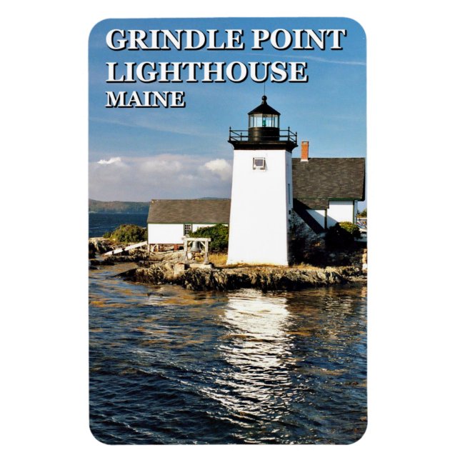 Grindle Point Lighthouse, Maine Flexi Magnet (Vertikal)