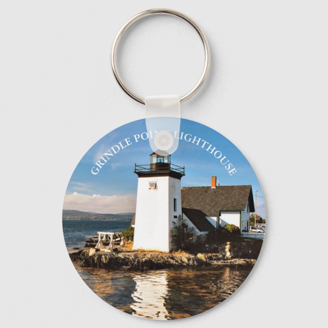Grindle Point Lighthouse, Maine Nyckelring (Framsida)