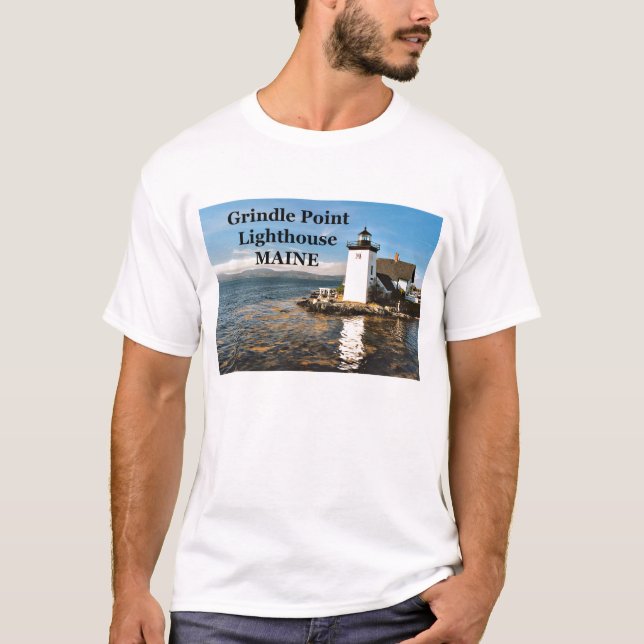 Grindle Point Lighthouse, Maine Shirt Tee Shirt (Framsida)