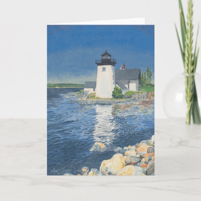 Grindle Point Lighthouse Tack Kort (Framsida)