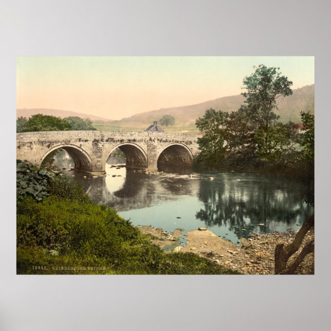 Grindleford Bridge, Derbyshire, England Poster (Framsidan)