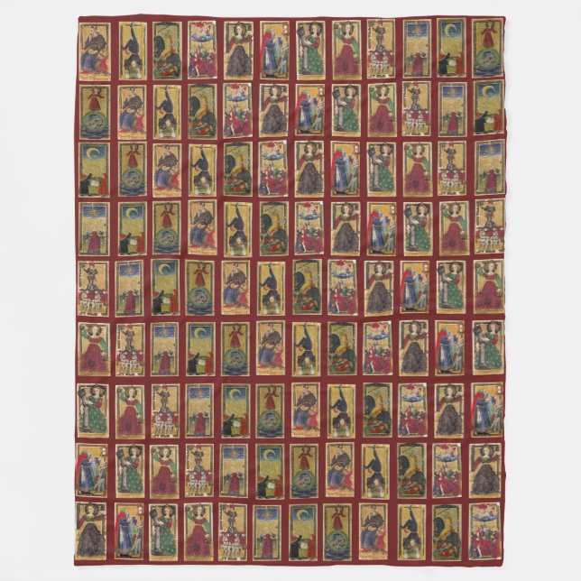 Gringonneur Tarot kast Fleecefilt (Framsidan)
