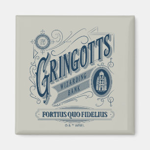GRINGOTTS Wizarding Bank Vintage Graphic Magnet