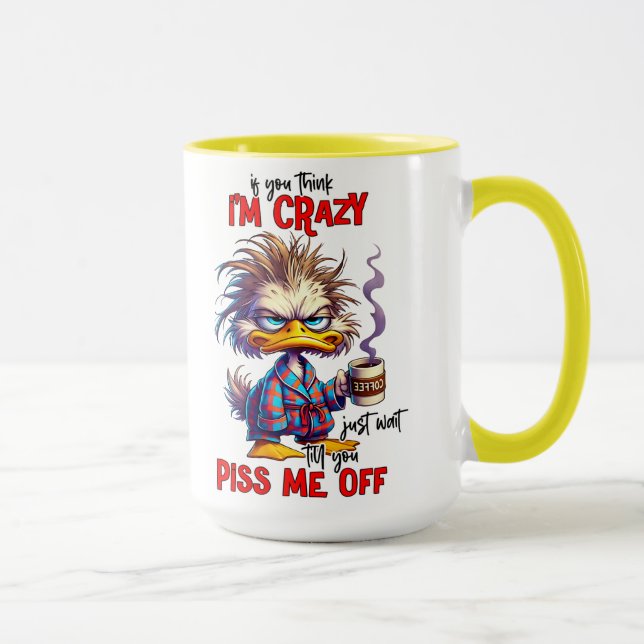 Grinig anka Sarktastisk kaffecitat Mugg (Höger)