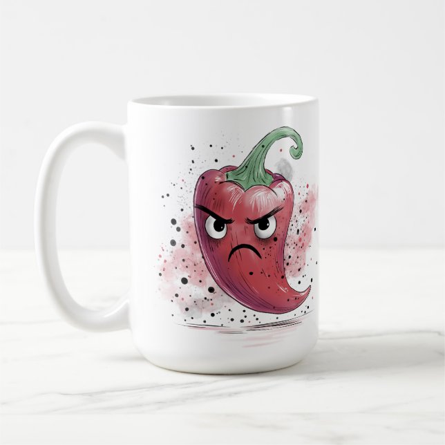 Grinig chilipeppar kaffemugg (Vänster)