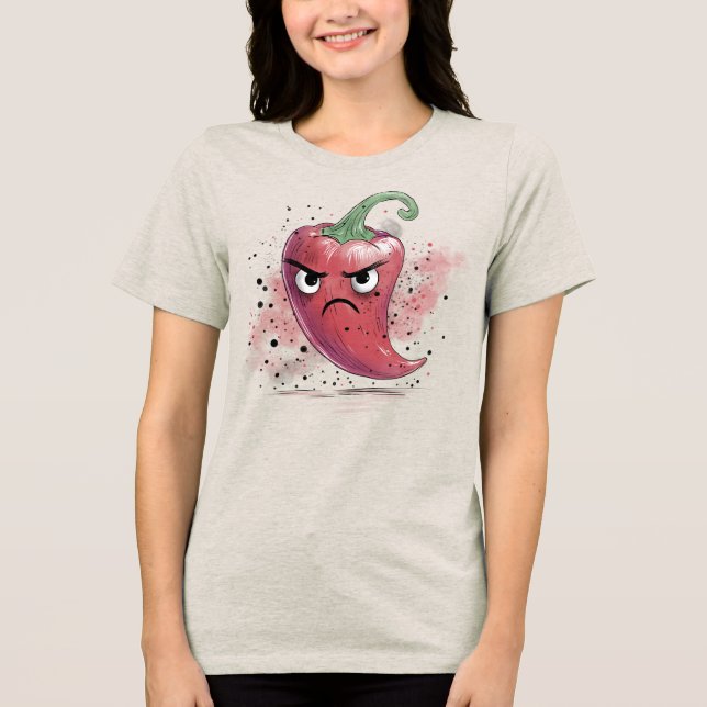 Grinig chilipeppar t shirt (Framsida)