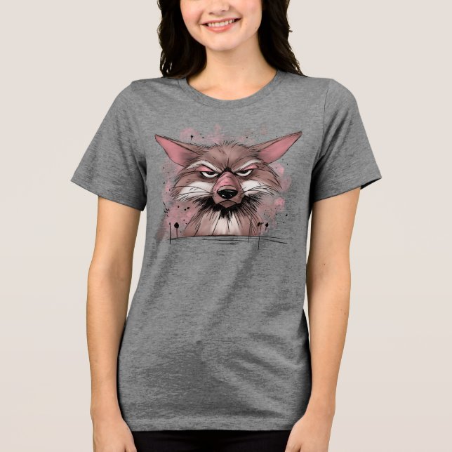Grinig Coyote T Shirt (Framsida)