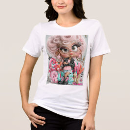 Grinig Drottning Rosa Punk T Shirt