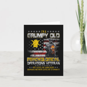 Grinig gammal psykologisk operationsveteranpappa kort