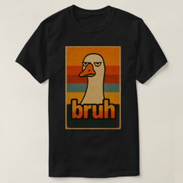 Grinig Gås “bruh” Meme – Rolig Retro Djur T Shirt