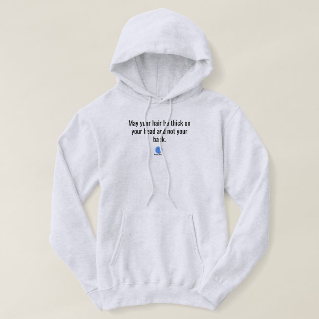 Grinig gubbe rygghår  hoodie (Design framsida)