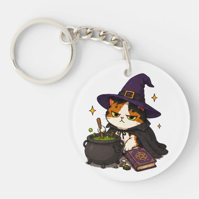 Grinig Halloweenhäxa Katt  (Framsidan)