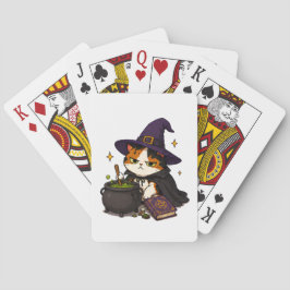 Grinig Halloweenhäxa Katt  Casinokort