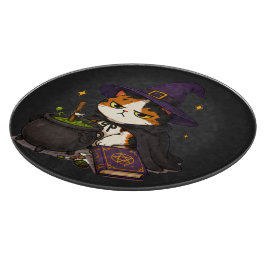 Grinig häxa katt Halloween 