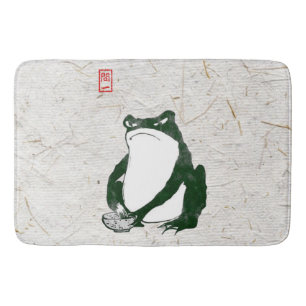 Grinig Japansk Groda Padda 1800-talet Badrumsmatta