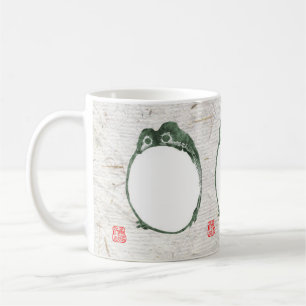 Grinig Japansk Groda Padda 1800-talet Kaffemugg