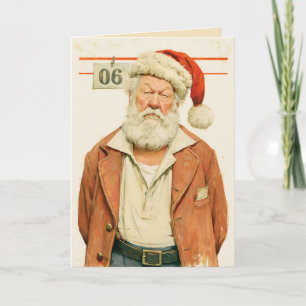 Grinig jultomte julmugshot kort