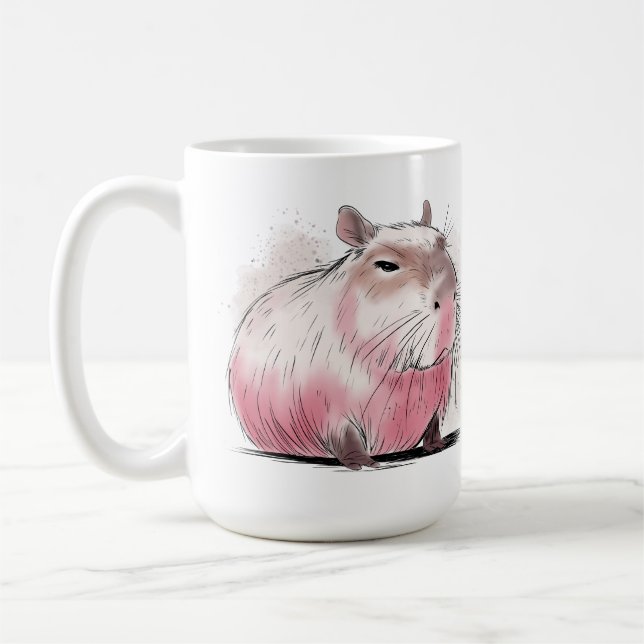 Grinig Kapybara Kaffemugg (Vänster)