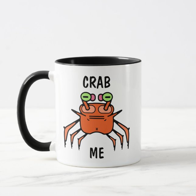 Grinig krabb Kaffe Humor Rolig Mugg (Vänster)