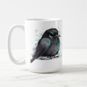 Grinig kråka kaffemugg