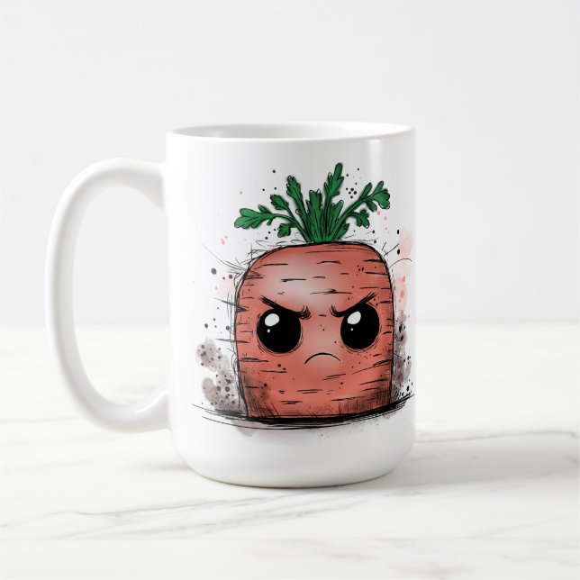 Grinig morot kaffemugg (Vänster)