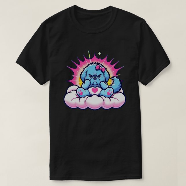 Grinig Newfie T Shirt (Design framsida)