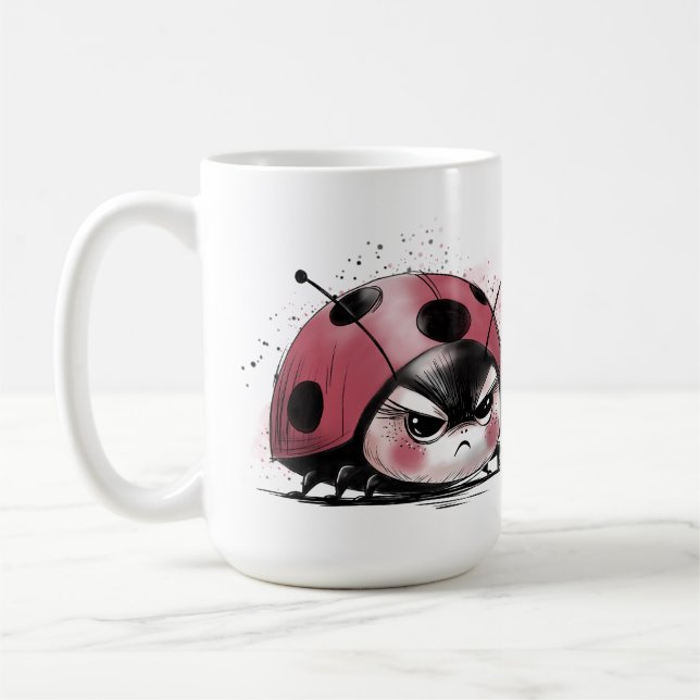 Grinig nyckelpiga kaffemugg (Vänster)