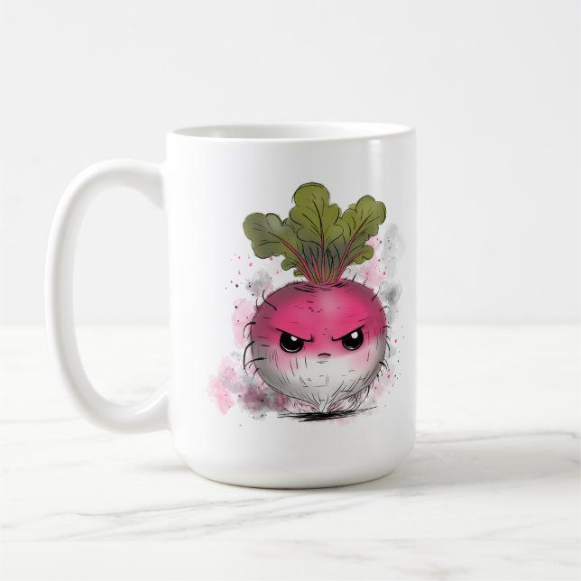 Grinig rättika kaffemugg (Vänster)