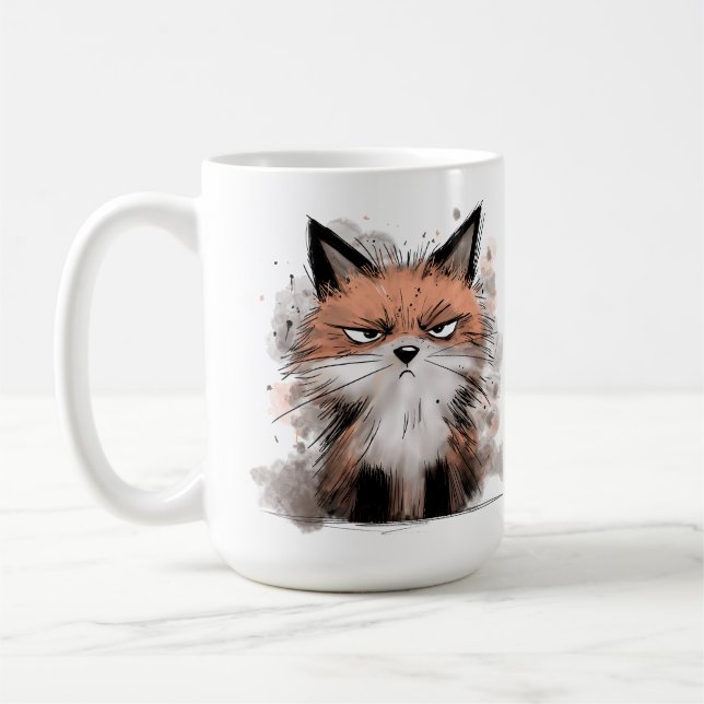 Grinig räv kaffemugg (Vänster)