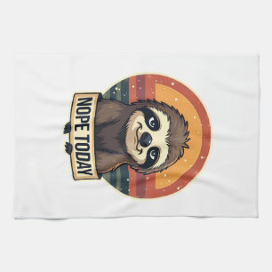 Grinig sengångare vintage rolig retro tröja design kökshandduk