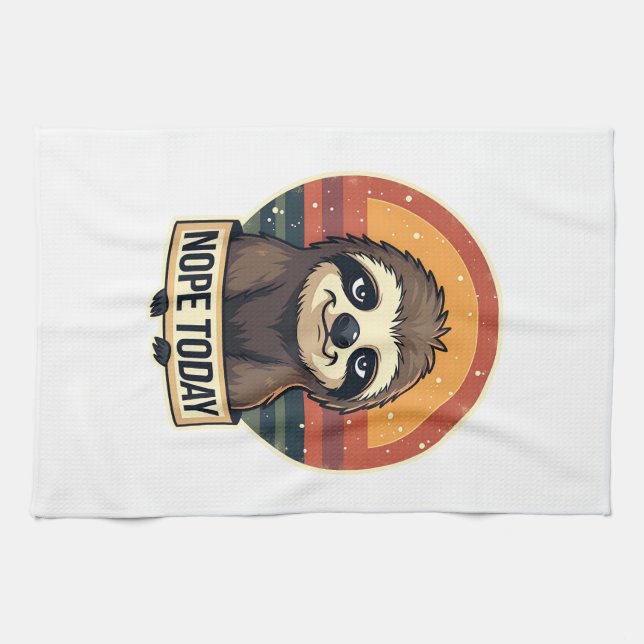 Grinig sengångare vintage rolig retro tröja design kökshandduk (Horisontell)