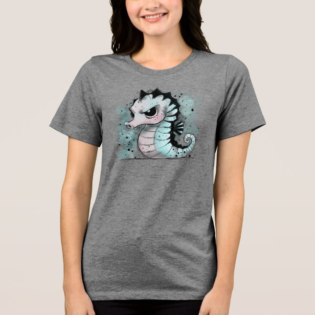 Grinig sjöhästar t shirt (Framsida)