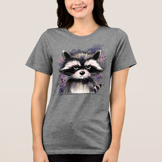 Grinig tvättbjörn t shirt (Framsida)