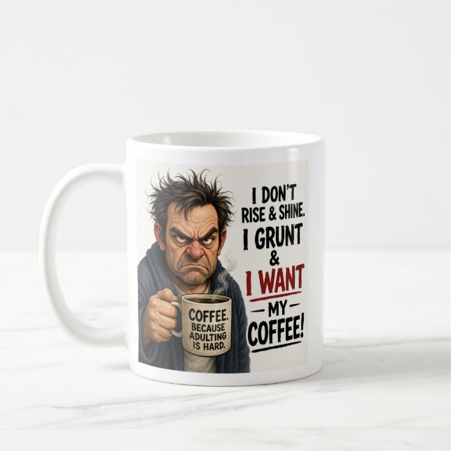 Grinig utan min kaffe kaffemugg (Vänster)