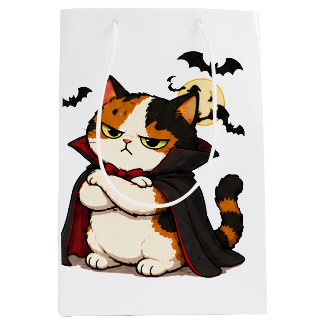 Grinig vampyrkatt Halloween  (Framsidan)
