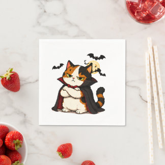 Grinig vampyrkatt Halloween Pappersservett