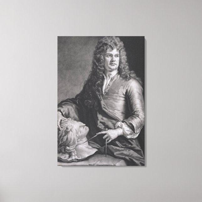 Grinling Gibbons (1648-1721) (litho) Canvastryck (Framsida)