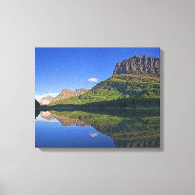 Grinnel Point och Allen Mountain speglas i Canvastryck (Framsida)
