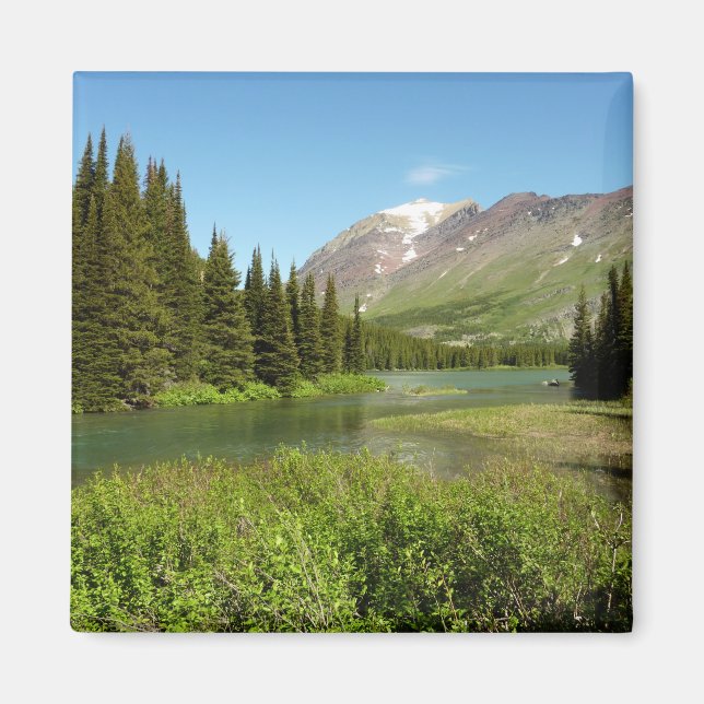 Grinnell Bäck vid Glacier nationalpark Magnet (Framsidan)