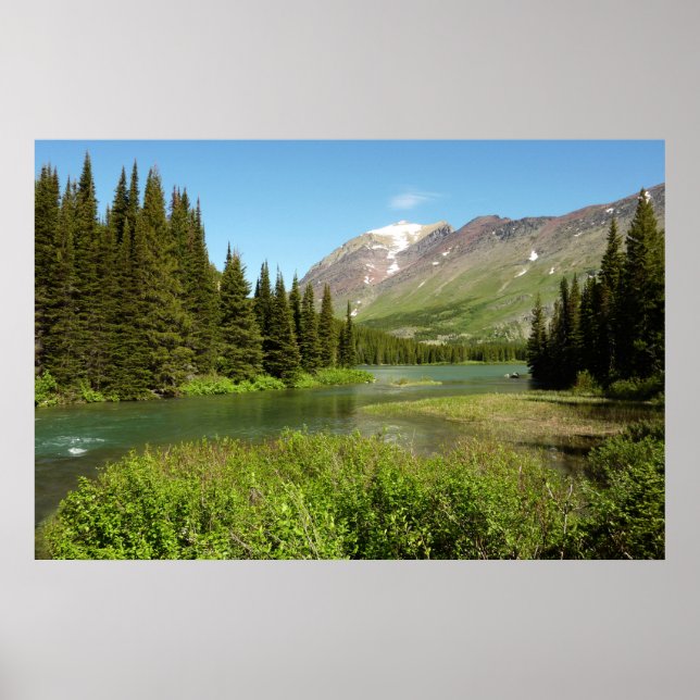 Grinnell Bäck vid Glacier nationalpark Poster (Framsidan)
