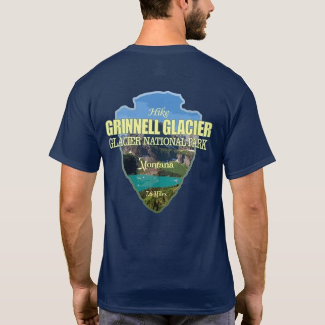 Grinnell Glacier (pilhuvud) T Shirt (Baksida)