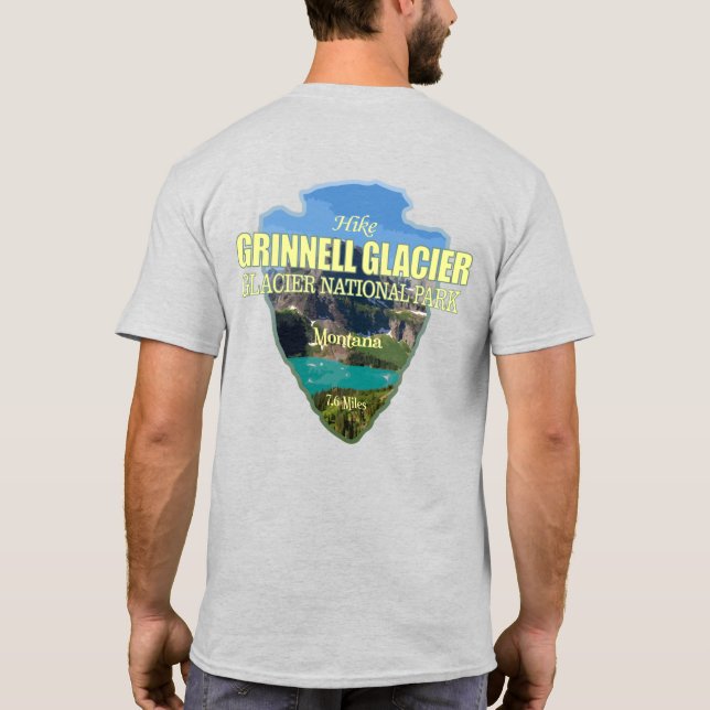 Grinnell Glacier (pilhuvud) T Shirt (Baksida)