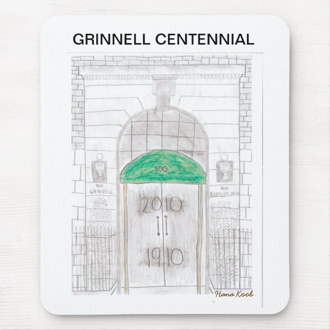 GRINNELL-HUNDRAÅRSJUBILEUMmousepad Musmatta (Framsidan)