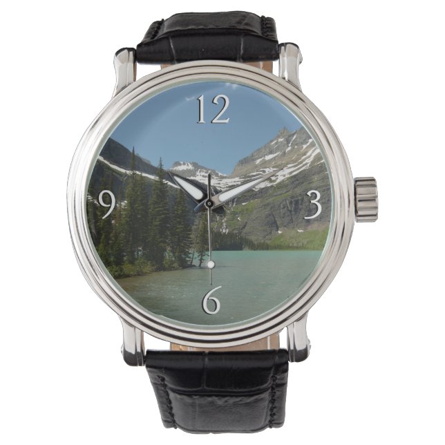Grinnell Lake vid Glacier National Park Armbandsur (Framsida)
